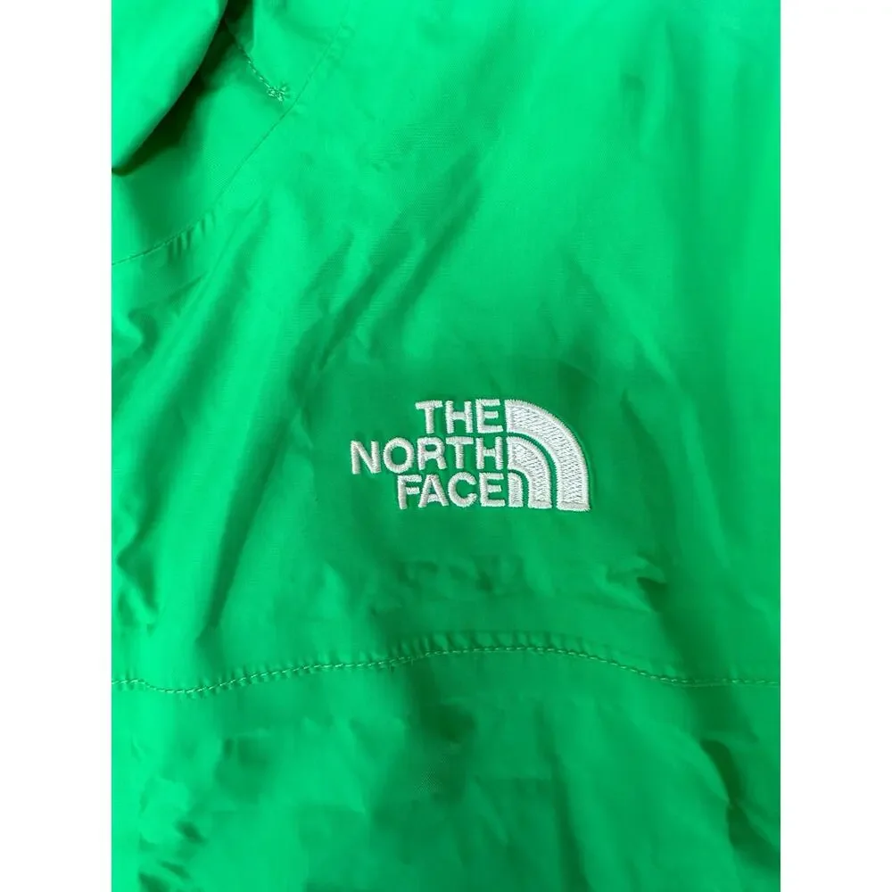 The North Face Girl's Green Basic Nylon Outdoor Hooded Zip Up Jacket Size‎ 14/16